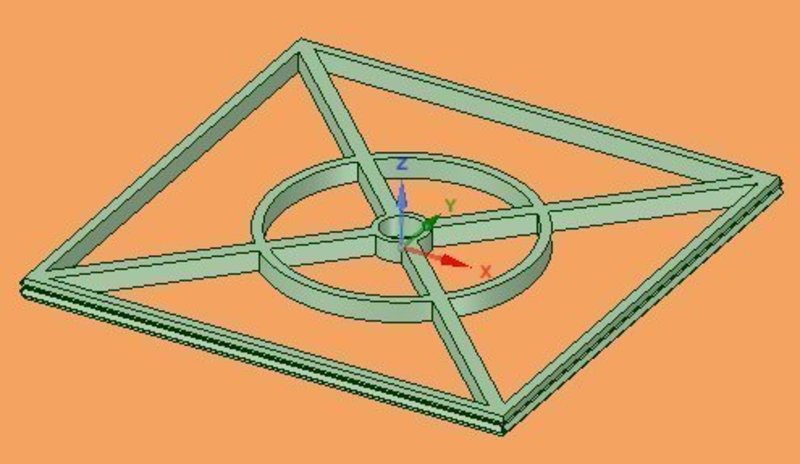 70cm Quad Antenna Frame 