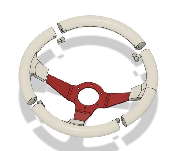 Real Size Steering Wheel for Similators (37cm / 14,5inch) 3D Print 386386