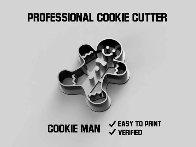 Cookie man cookie cutter 3D Print 386450