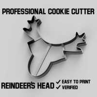 Small Reindeer´s head cookie cutter 3D Printing 386453