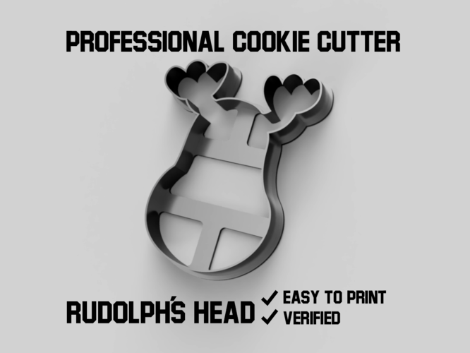 Rudolph´s head cookie cutter 3D Print 386454