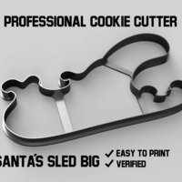 Small Santa´s sled big cookie cutter 3D Printing 386456