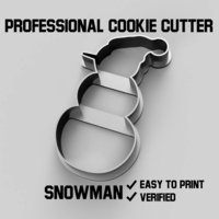 Small Snowman cookie cutter 3D Printing 386457