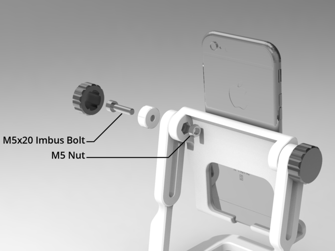 Adjustable Phone Stand for Photography 3D Print 386483