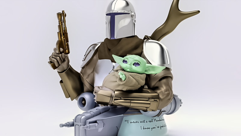 BABY YODA and The MANDALORIAN Bust