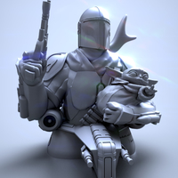 BABY YODA and The MANDALORIAN Bust - Thumbnail 9