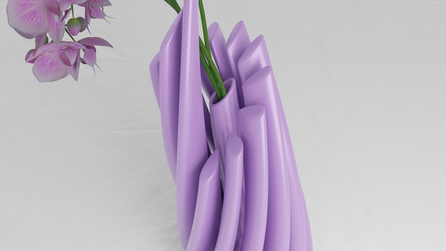 Twisted Cylindrical Flower Vase 3D Print 386507