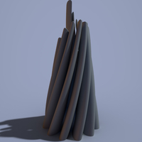 Twisted Cylindrical Flower Vase - Thumbnail 5