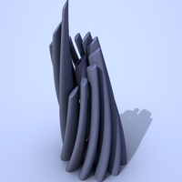 Twisted Cylindrical Flower Vase - Thumbnail 6