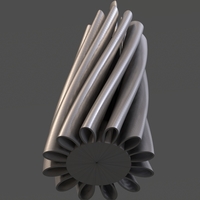 Twisted Cylindrical Flower Vase - Thumbnail 10