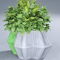 Small 4 Hexa Flower Pot 3D Printing 386516