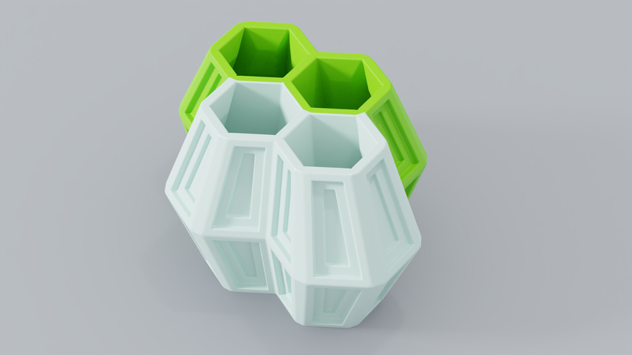 4 Hexa Flower Pot 3D Print 386526
