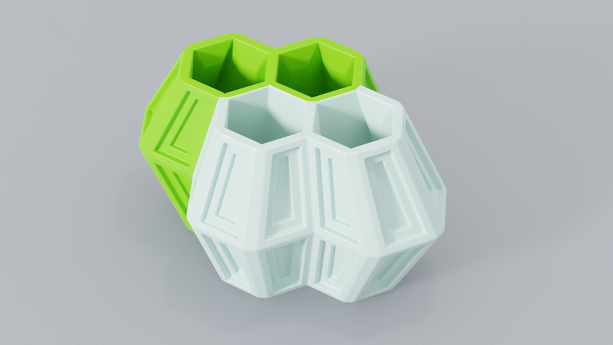 4 Hexa Flower Pot 3D Print 386528
