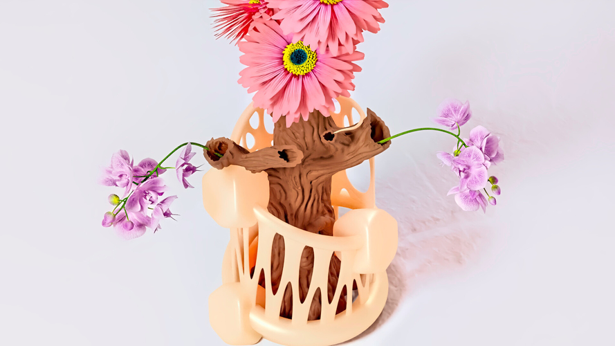 Tree Flower Vase 3D Print 386541