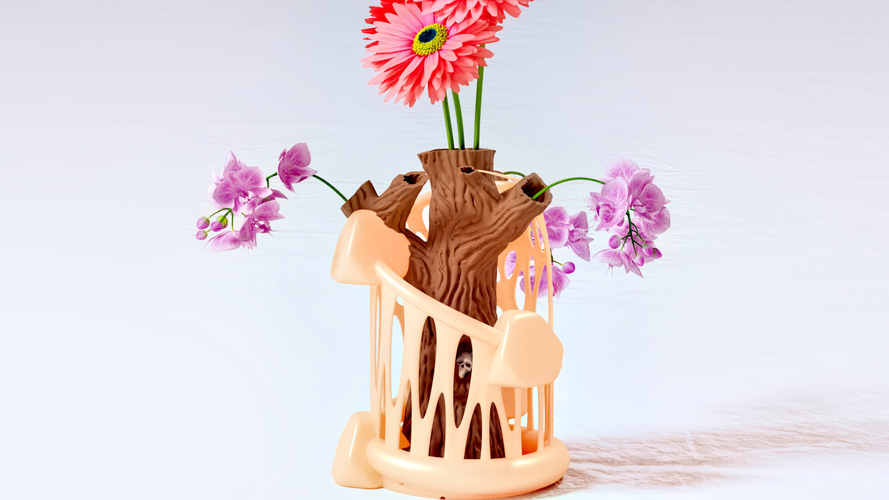Tree Flower Vase 3D Print 386542