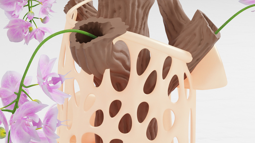Tree Flower Vase 3D Print 386543