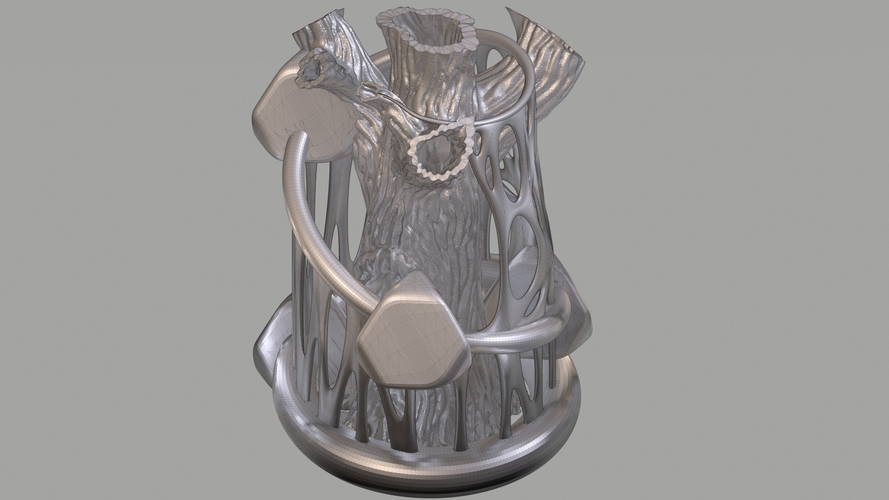 Tree Flower Vase 3D Print 386547