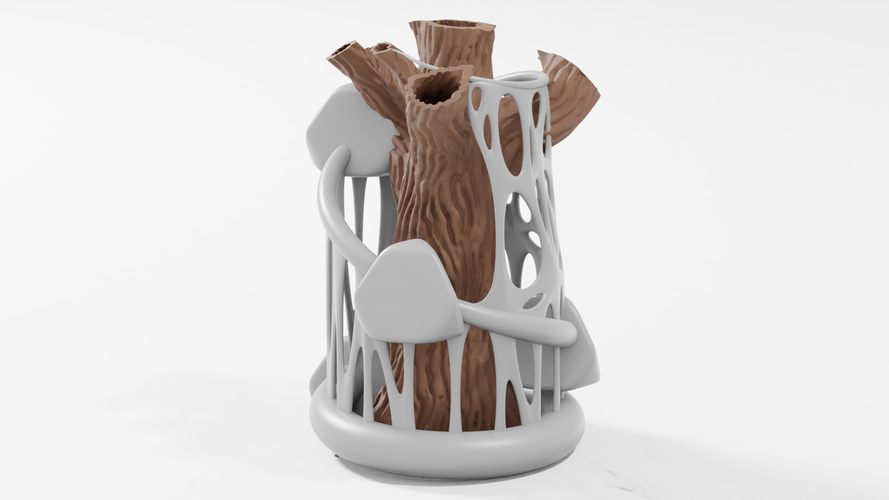Tree Flower Vase 3D Print 386550