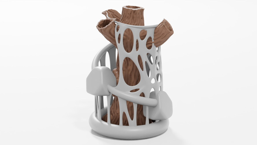 Tree Flower Vase 3D Print 386551