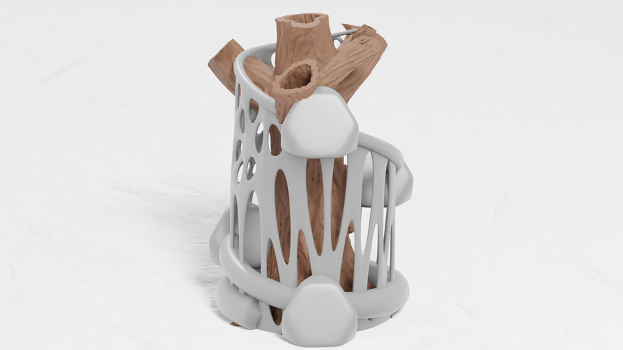 Tree Flower Vase 3D Print 386555