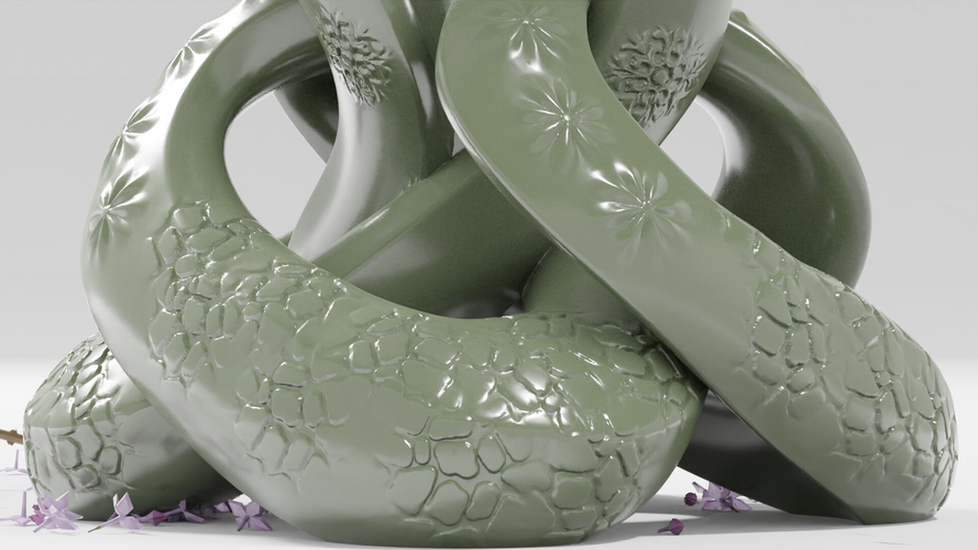 Spiral Knot Flower Vase 3D Print 386559
