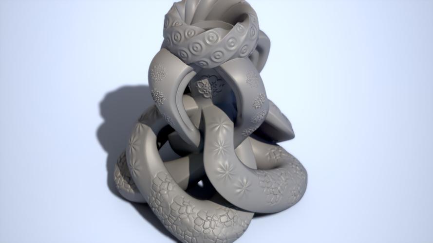 Spiral Knot Flower Vase 3D Print 386560