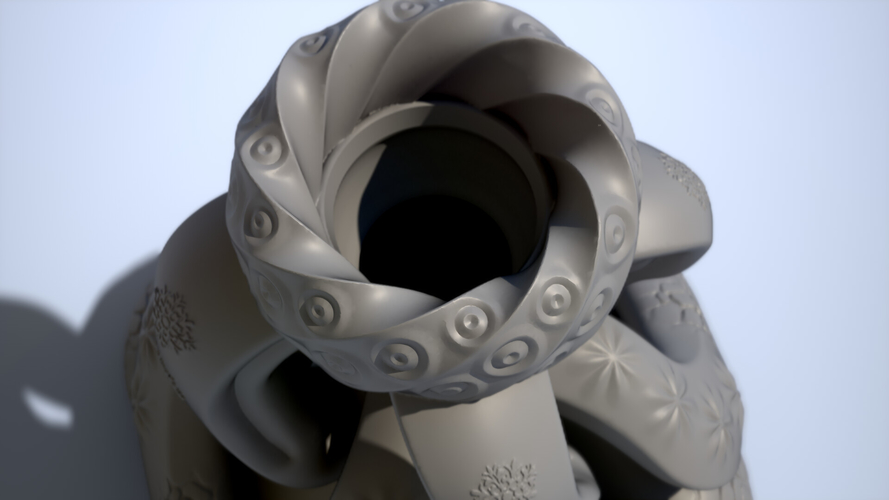 Spiral Knot Flower Vase 3D Print 386562