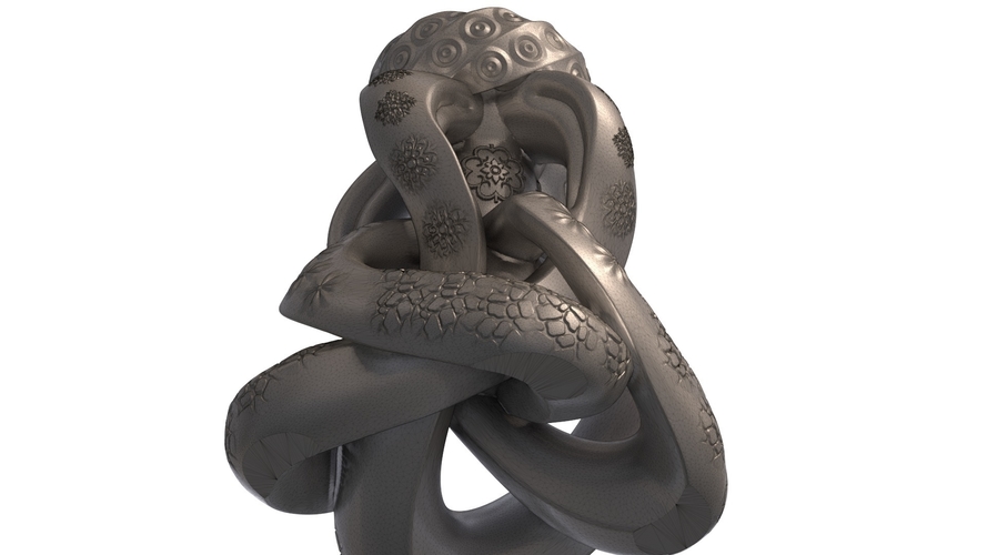 Spiral Knot Flower Vase 3D Print 386563