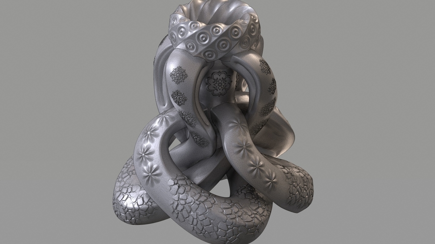 Spiral Knot Flower Vase 3D Print 386564