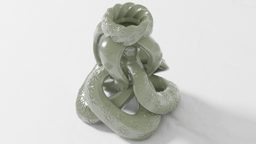 Spiral Knot Flower Vase 3D Print 386565