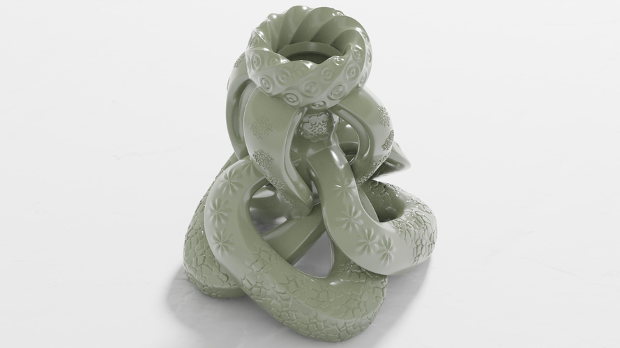 Spiral Knot Flower Vase 3D Print 386566
