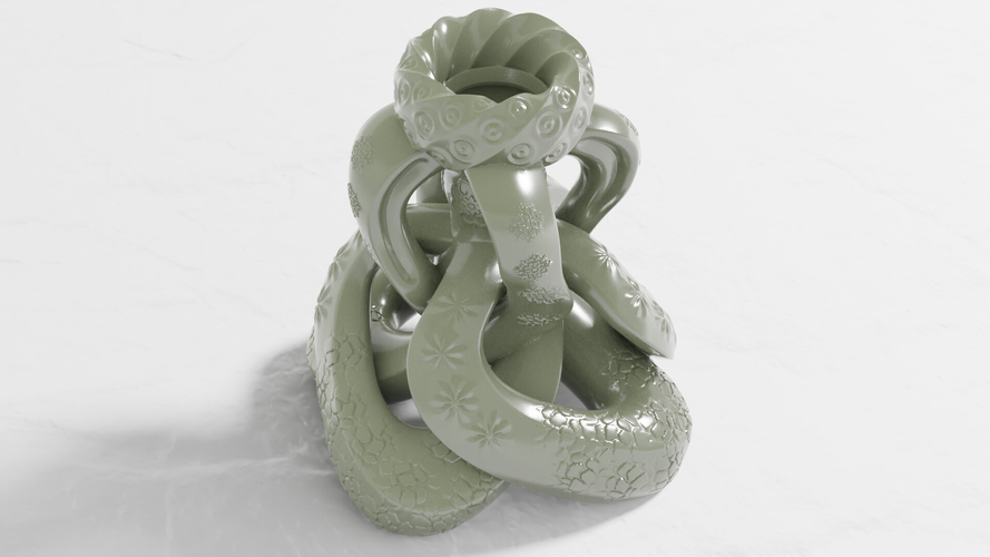 Spiral Knot Flower Vase 3D Print 386567