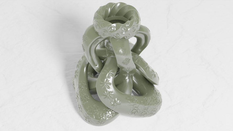 Spiral Knot Flower Vase 3D Print 386568