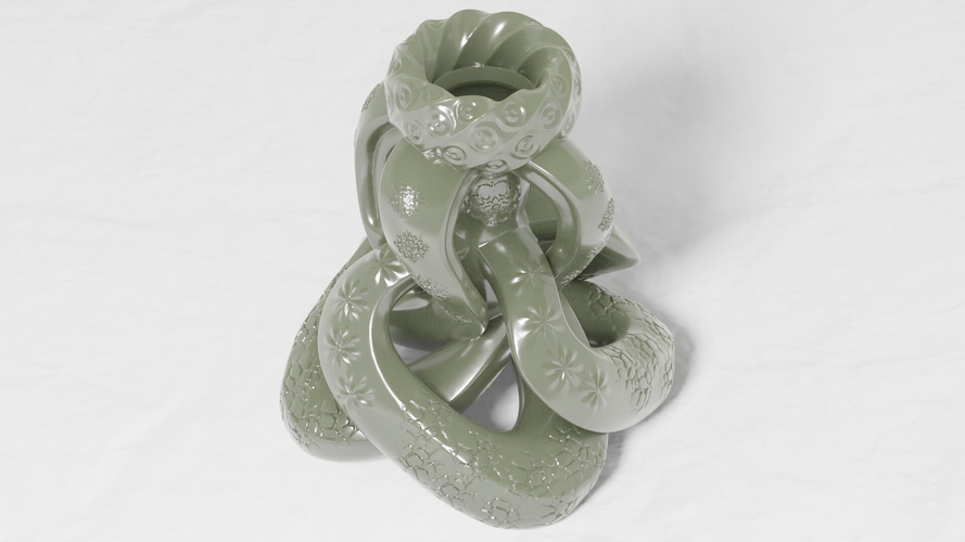 Spiral Knot Flower Vase 3D Print 386569