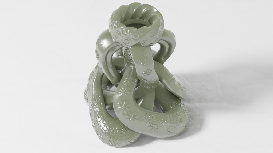 Spiral Knot Flower Vase 3D Print 386570