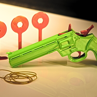 Small 3D printed Rubber Band Gun 3D Printing 386621