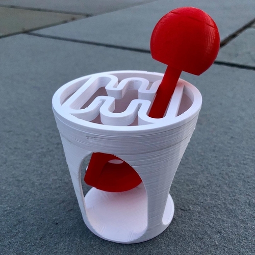 Cup-Holder Stick Shift 3D Print 386661
