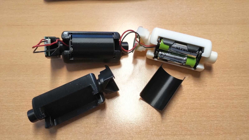 F123 spindle and battery holder (superseded - see USB version)