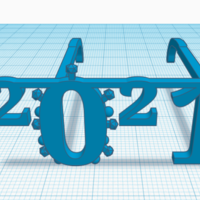 Small 2021 New Year's Glasses 3D Printing 386825