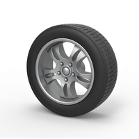 Small Diecast Car wheel 5 Scale 1 to 10 3D Printing 386880