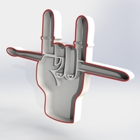 Small "Horns" "That rocks" "Коза" cookie cutter 3D Printing 387073