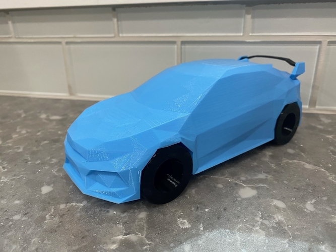 Low Poly 2019 Honda Civic Type R