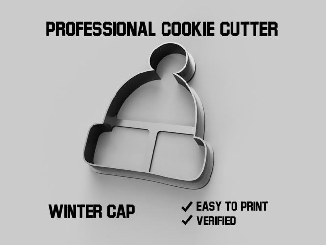 Winter cap cookie cutter 3D Print 387136