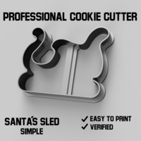 Small Santa´s sled simple cookie cutter 3D Printing 387137