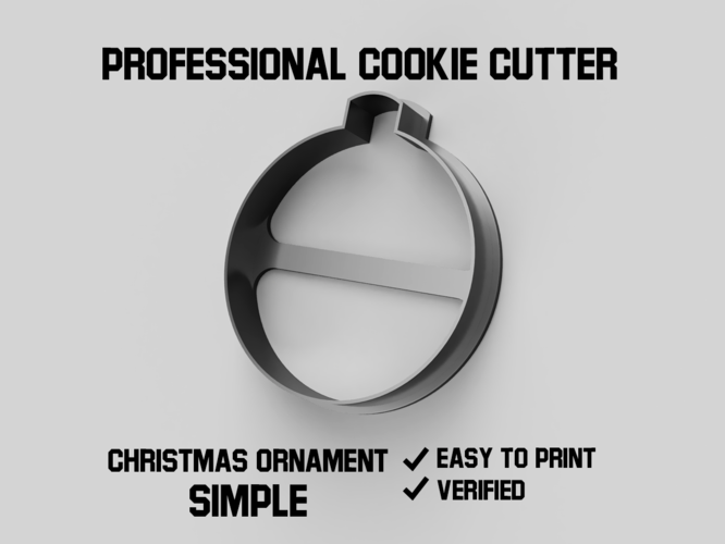 Christmas ornament simple cookie cutter 3D Print 387141