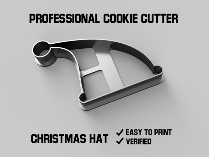 Christmas hat cookie cutter 3D Print 387142
