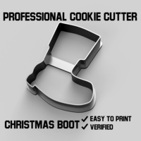Small Christmas boot cookie cutter 3D Printing 387143