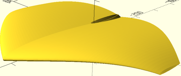 Medium Manta Ray Gull wing unifoil. 3D Printing 387214