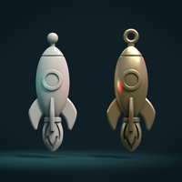 Small Rocket Bas-Relief 3D Printing 387216