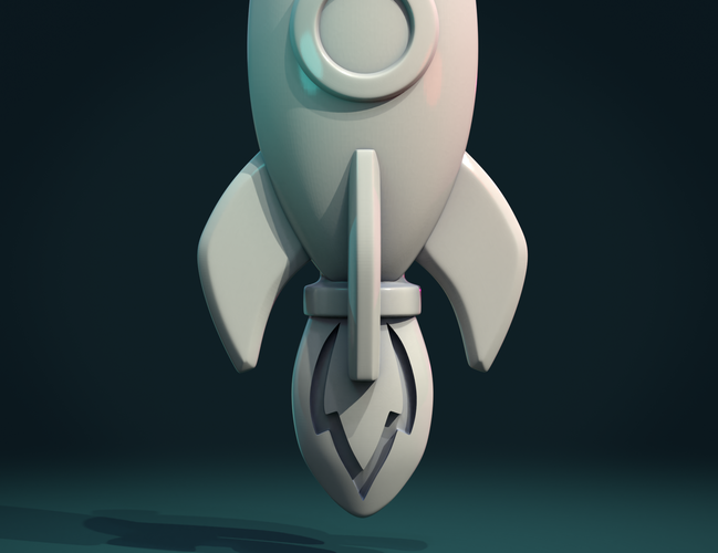 Rocket Bas-Relief 3D Print 387223